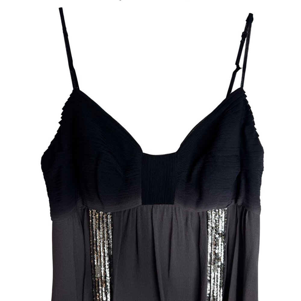 Sue Wong Nocturne Beaded Silk Ombre Babydoll Dress Whimsigoth Fairy Grunge Sz 14 - Picture 3 of 13